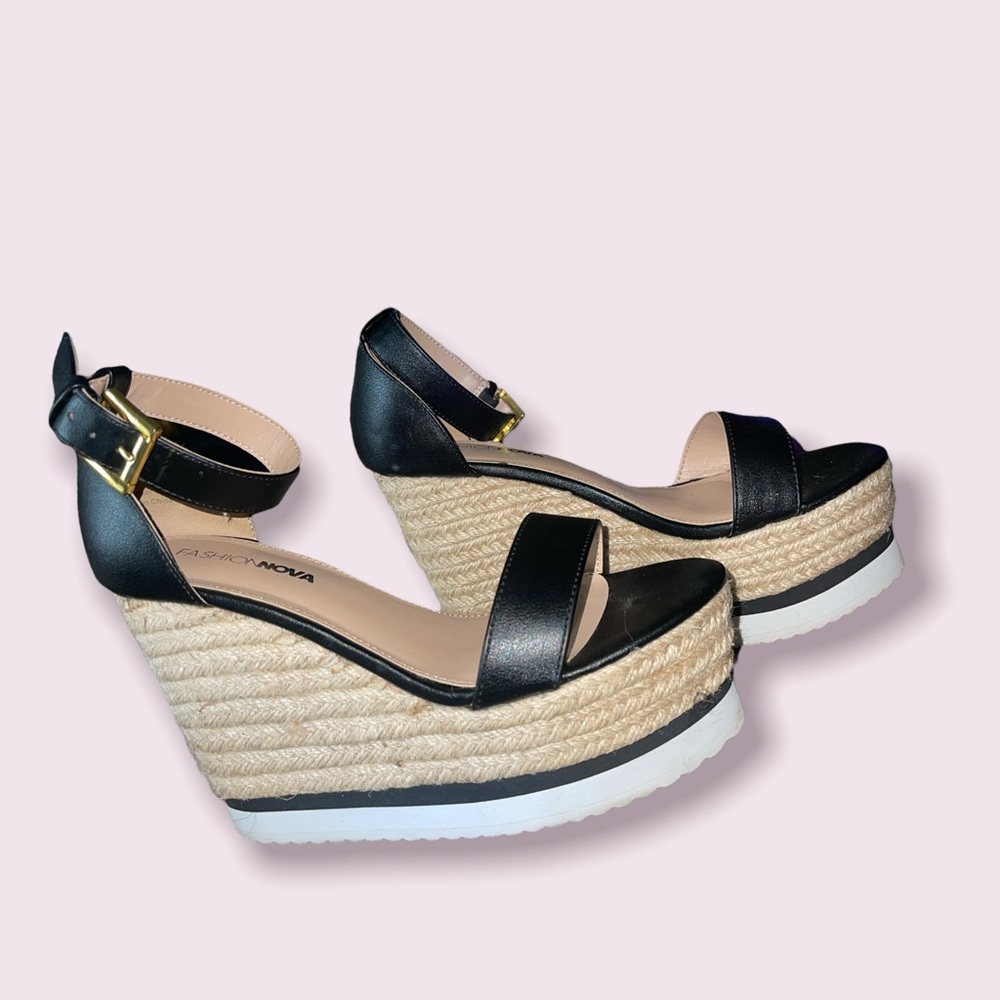 Ankle strap wedge sandals